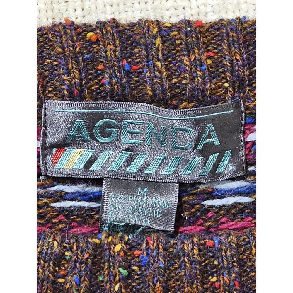 Y2K VTG Agenda Chunky Wool Sweater Blend Women's Size Size Medium - Picture 5 of 5